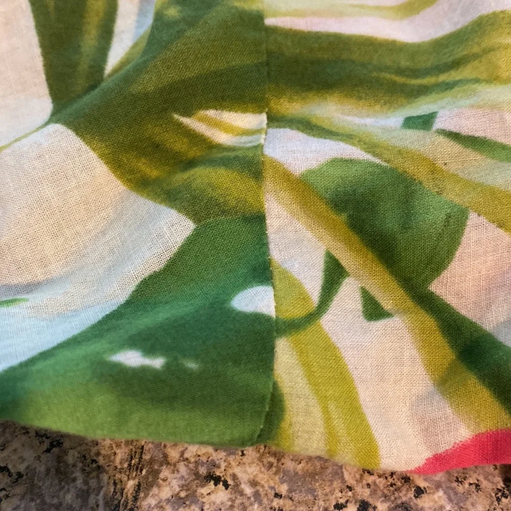 Caribbean Joe Floral Lightweight Cotton Short Sleeve Top Small - Picture 8 of 14